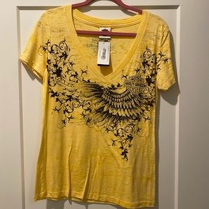 Womens Harley Davidson V-Neck T, Size XL